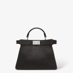 FENDI Peekaboo ISeeU Small Black Selleria bag with 1254 hand-sewn topstitches